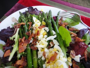 Bacon and Eggs and Asparagus Salad