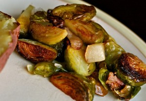 bacon and pear brussels